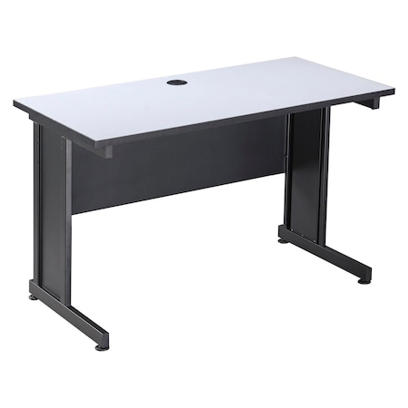 Interion By Global Industrial Office Desk, 24 in D X 30 in H, 36 in W X Steel Frame, Laminate Top, Gray 249012AGY